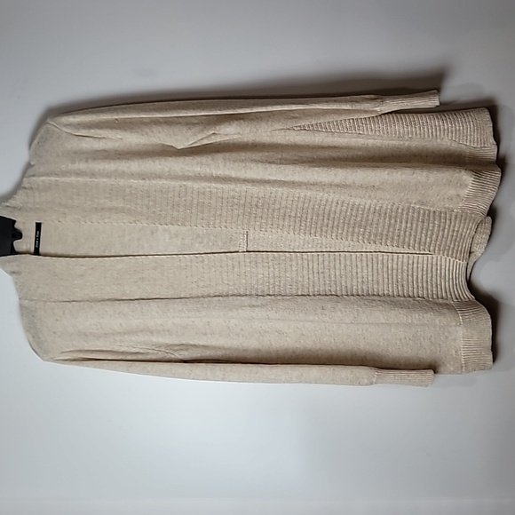 Doe & Rae Open Cardigan in Cream/Oatmeal Acrylic/Angora - Picture 1 of 14